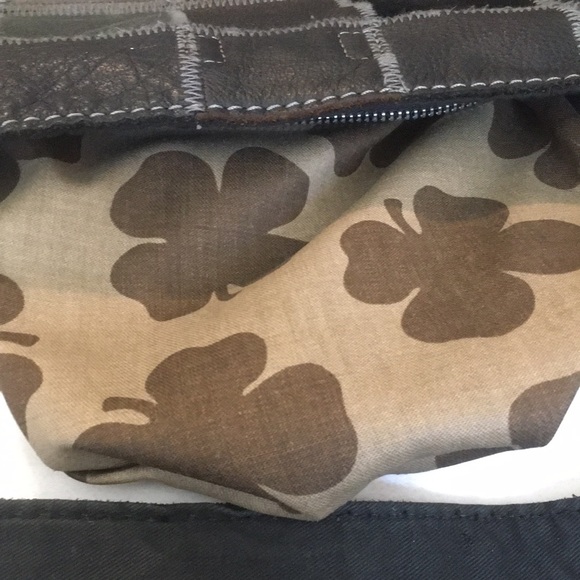 Genuine Leather and Genuine Suede Patchwork Lucky Brand Leather Suede Bucket Bag - Picture 7 of 13